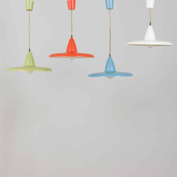 set of  colored lamps