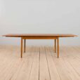 Rectangular teak dining table with hidden extensions Denmark s