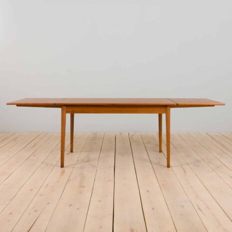 22291 Prostokątny stół jadalny z drewna tekowego z ukrytymi nadstawkami Dania lata 60-te-2 Rectangular teak dining table with hidden extensions Denmark s