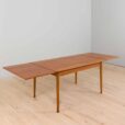 Rectangular teak dining table with hidden extensions Denmark s