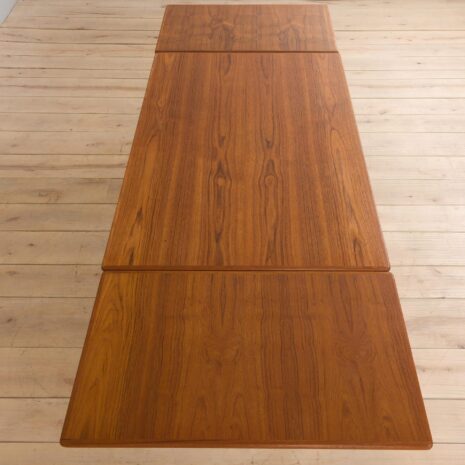 22291 Prostokątny stół jadalny z drewna tekowego z ukrytymi nadstawkami Dania lata 60-te-5 Rectangular teak dining table with hidden extensions Denmark s