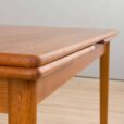 Rectangular teak dining table with hidden extensions Denmark s