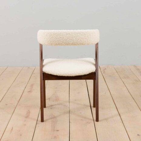 22308 Kai Kristiansen fire accent chair reupholstered in boucle fabric, Denmark 1960s.-4 Kai Kristiansen fire accent chair reupholstered in boucle fabric Denmark s