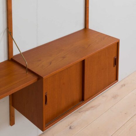 22313 two bay teak wall unit with cabinet-11 two bay teak wall unit with cabinet