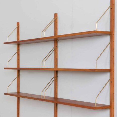 22313 two bay teak wall unit with cabinet-12 two bay teak wall unit with cabinet