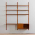 two bay teak wall unit with cabinet
