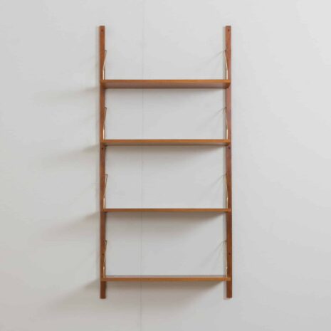 22318 Set of 4 mid century walnut shelves in Cadovius style, Denmark 1970s-4 Set of mid century walnut shelves in Cadovius style Denmark s