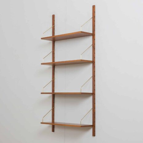 22318 Set of 4 mid century walnut shelves in Cadovius style, Denmark 1970s-5 Set of mid century walnut shelves in Cadovius style Denmark s