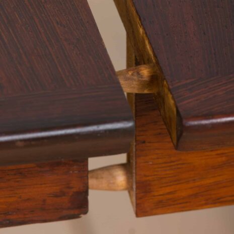 22326 Vintage duński okrągły stół z drewna różanego Kai Kristiansen z 2 dodatkowymi liśćmi, 1970s w stylu Vodder-11 Vintage Danish round extension table in rosewood by Kai Kristiansen with additional leaves s in Vodder style