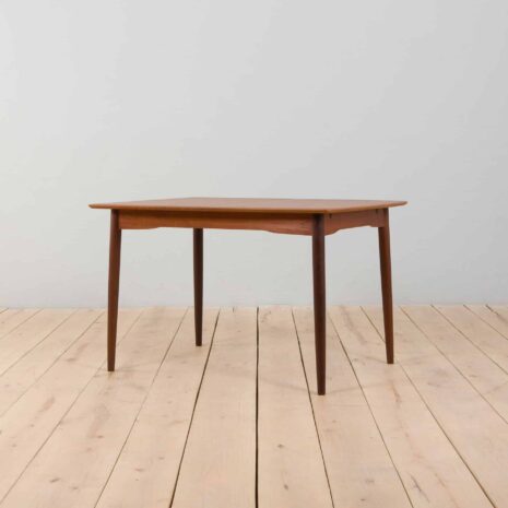 22328 duński mały trójkątny stół z przedłużeniem z drewna tekowego-2 danish small teak extension triangular table