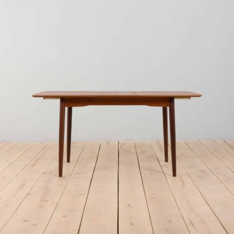 22328 duński mały trójkątny stół z przedłużeniem z drewna tekowego - 6 danish small teak extension triangular table
