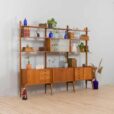 freestanding three bay Ergo teak wall unit