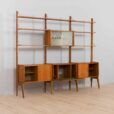 freestanding three bay Ergo teak wall unit