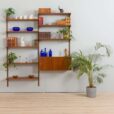Kai Kristiansen two bay teak wall unit with cabinet