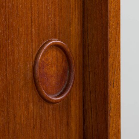 22340 Kai Kristiansen two bay teak wall unit with cabinet-12 Kai Kristiansen two bay teak wall unit with cabinet