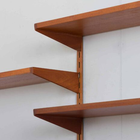 22340 Kai Kristiansen two bay teak wall unit with cabinet-14 Kai Kristiansen two bay teak wall unit with cabinet