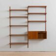 Kai Kristiansen two bay teak wall unit with cabinet