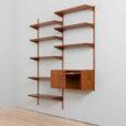Kai Kristiansen two bay teak wall unit with cabinet