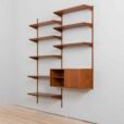 Kai Kristiansen two bay teak wall unit with cabinet