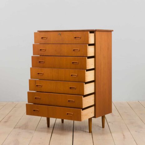 22344 teak dresser with 7 drawers-2 teak dresser with drawers