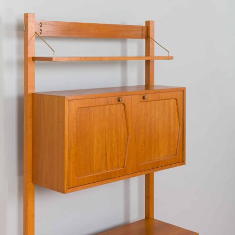 21431.1 Scandinavian freestanding 1 bay teak wall unit-12 RivalteakWallUnitwithbarcabinetbyBrodreneJatogsNorway,KjellRiise,s