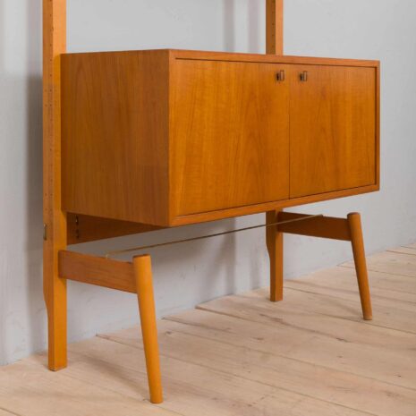 21431.1 Scandinavian freestanding 1 bay teak wall unit-13 RivalteakWallUnitwithbarcabinetbyBrodreneJatogsNorway,KjellRiise,s