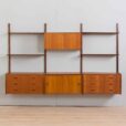 threebay wallunit Scandinavian teak