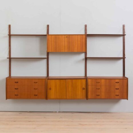 22193 threebay wallunit Scandinavian teak-1 threebay wallunit Scandinavian teak