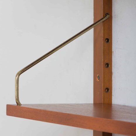 22263 Cadovius teak wall unit with a secretary desk cabinet and 3 shelves, Royal Cado wall unit, Denmark, 1960s-16 Cadovius teak wall unit with a secretary desk cabinet and shelves Royal Cado wall unit Denmark s