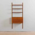Cadovius teak wall unit with a secretary desk cabinet and  shelves Royal Cado wall unit Denmark s