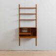 Cadovius teak wall unit with a secretary desk cabinet and  shelves Royal Cado wall unit Denmark s