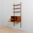 Cadovius teak wall unit with a secretary desk cabinet and  shelves Royal Cado wall unit Denmark s