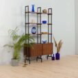 two bay free standing rosewood wall unit