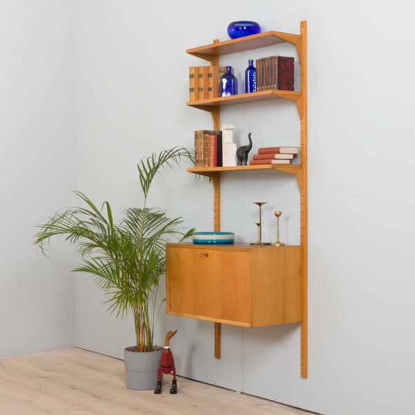 Poul Cadovious one bay oak wall unit with secretarie