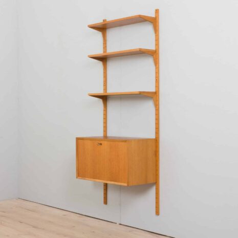 22293 Poul Cadovious one bay oak wall unit with secretarie-8 Poul Cadovious one bay oak wall unit with secretarie