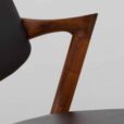 rosewood chair by Kai Kristiansen w czarna skore
