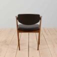 rosewood chair by Kai Kristiansen w czarna skore