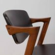 rosewood chair by Kai Kristiansen w czarna skore