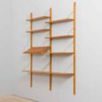 Zweiflügelige Eichenwand in Cado Cadovius Kristiansen Stil Regalsystem modular Dänemark s