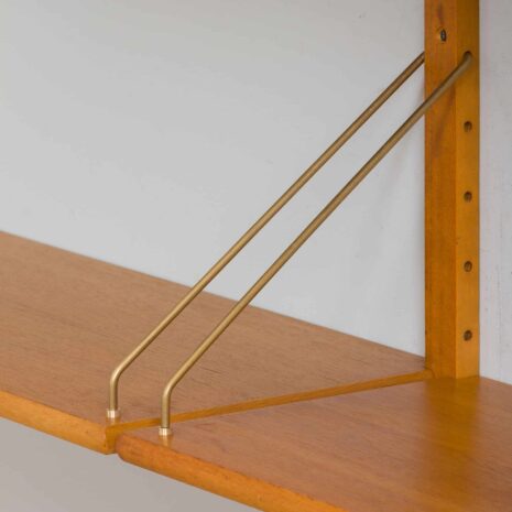 22311 Zweiflügelige Eichenwand im Stil des modularen Regalsystems von Cado Cadovius Kristiansen, Dänemark, 1960er-7 Zweiflügelige Eichenwand in Cado Cadovius Kristiansen Stil Regalsystem modular Dänemark s