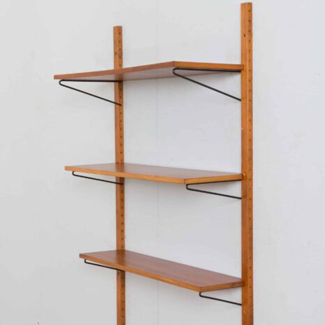 22315 Modular Danish teak shelving system wall unit in Cadovius Sorensen style, 1960s-7 Modular Danish teak shelving system wall unit in Cadovius Sorensen style s