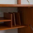 Danish teak modular shelving system w secretary desk in Cadovius Kristiansen style s