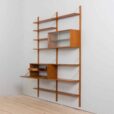 Danish teak modular shelving system w secretary desk in Cadovius Kristiansen style s