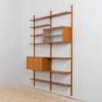 Danish teak modular shelving system w secretary desk in Cadovius Kristiansen style s
