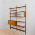 Danish teak modular shelving system w secretary desk in Cadovius Kristiansen style s