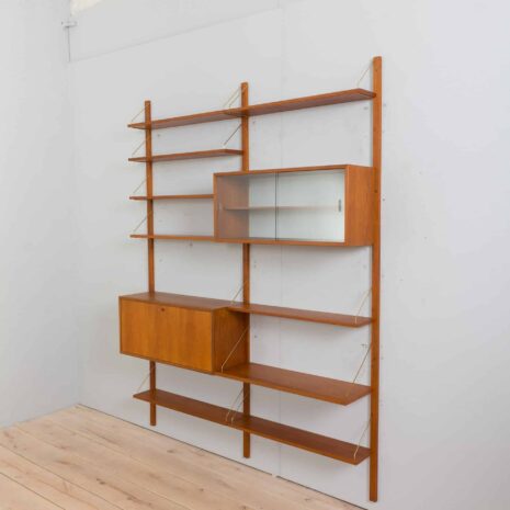 22354 Danish teak modular shelving system w secretary desk in Cadovius Kristiansen style, 1960s-8 Danish teak modular shelving system w secretary desk in Cadovius Kristiansen style s