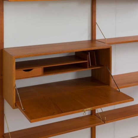 22354 Danish teak modular shelving system w secretary desk in Cadovius Kristiansen style, 1960s-9 Danish teak modular shelving system w secretary desk in Cadovius Kristiansen style s