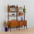 Scandinavian bay Ergo teak wall unit w