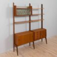 Scandinavian bay Ergo teak wall unit w