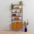 Scandinavian Ergo teak wall unit w